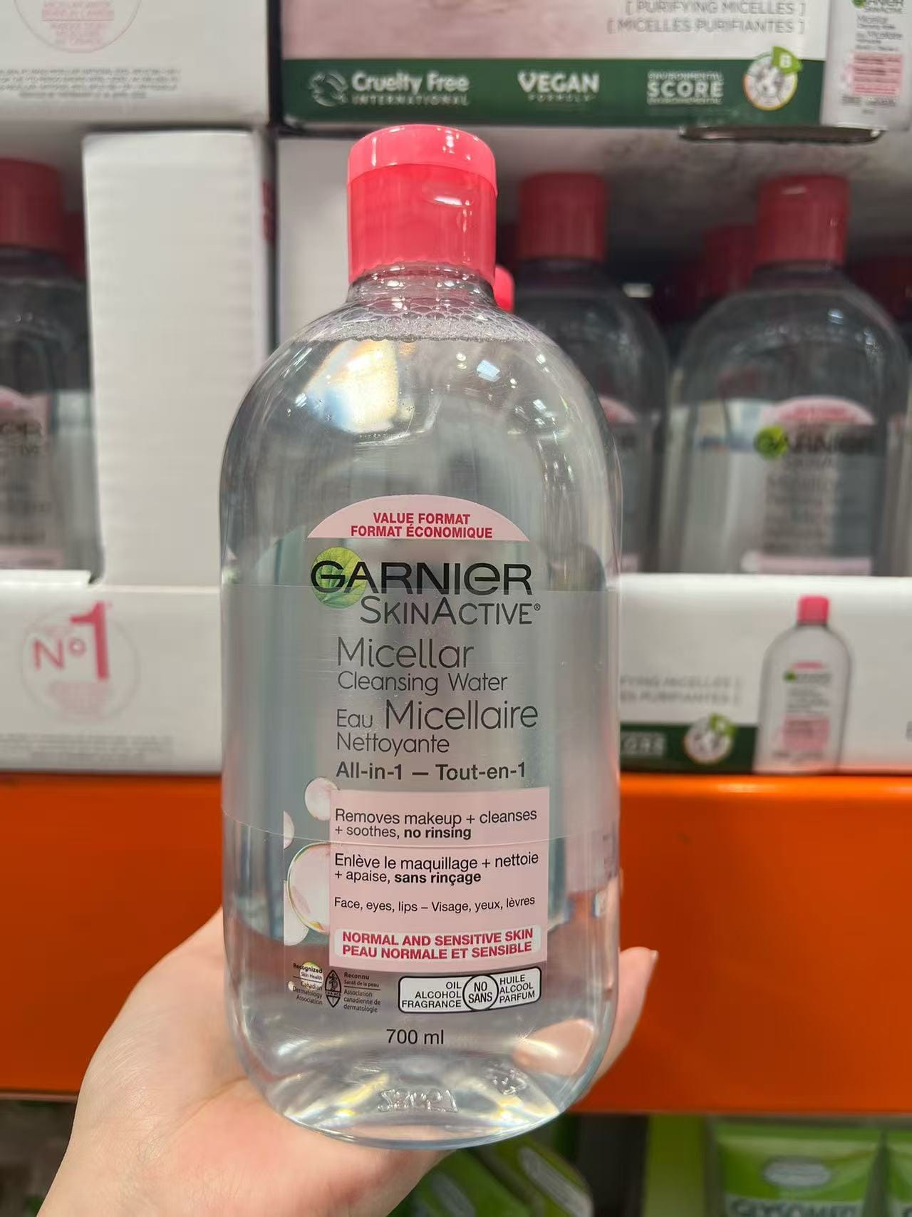Garnier卡尼尔 ALL-IN-1天然舒缓玫瑰卸妆爽肤水 700ml*2瓶