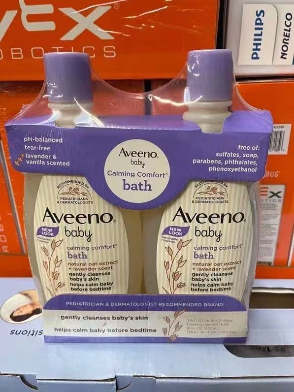 Aveeno艾维诺 儿童薰衣草低敏舒缓沐浴露 532ml*2