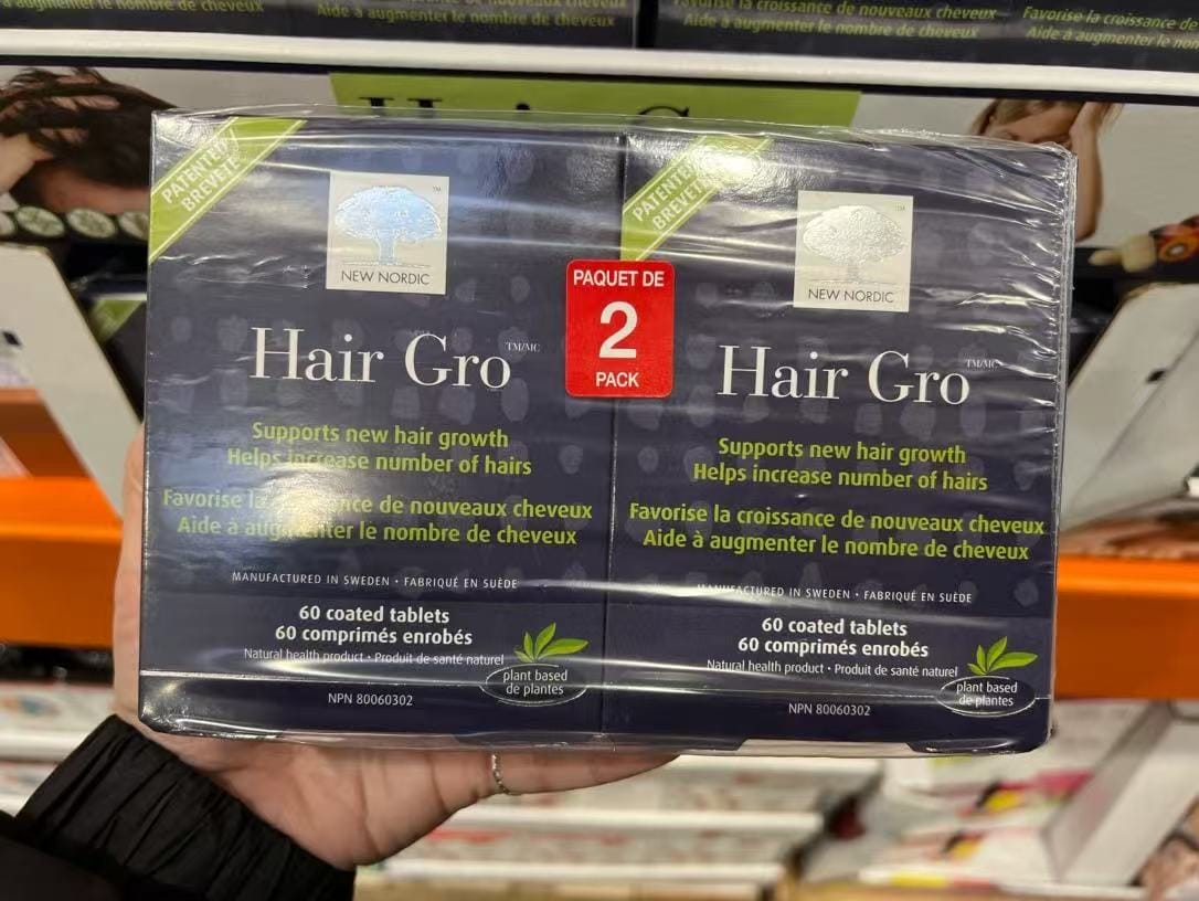 New Nordic Hair Gro 生发胶囊 防脱发 助生发植物胶囊 70粒*2盒