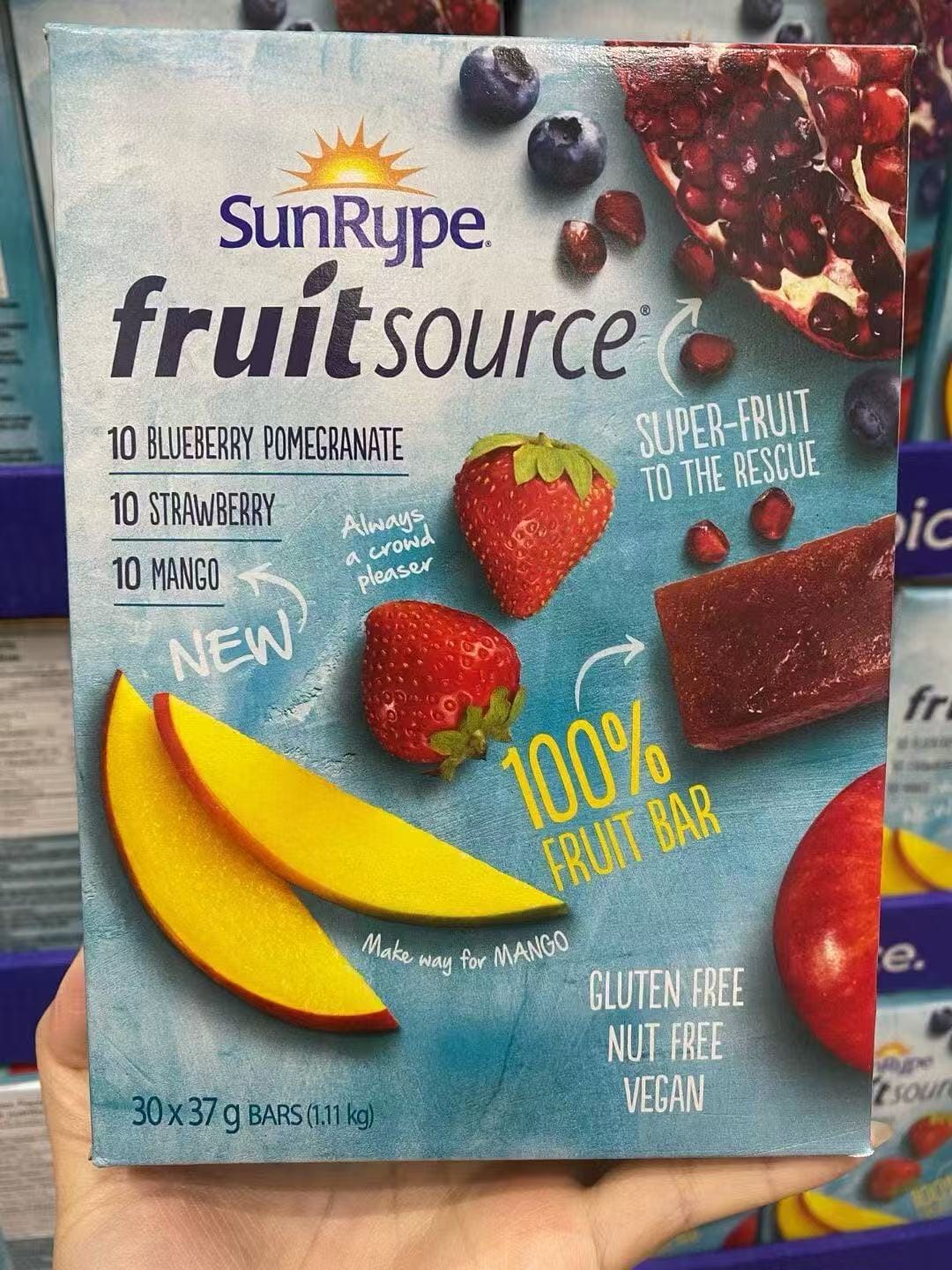 SunRype Fruit Source全天然 水果丹皮果肉条 30条